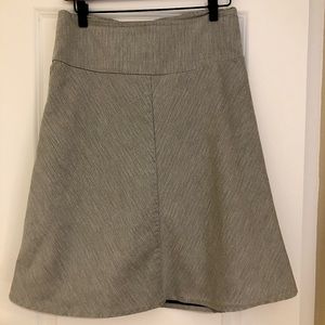 Betabrand Work It Skort - gray pinstripe